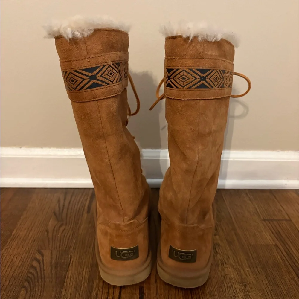 UGG Tularosa Chestnut Lace Up Shearling Boot 7